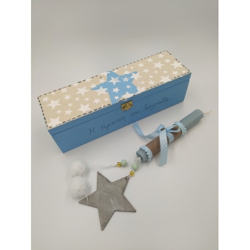 Easter candle set - your first candle - with stars